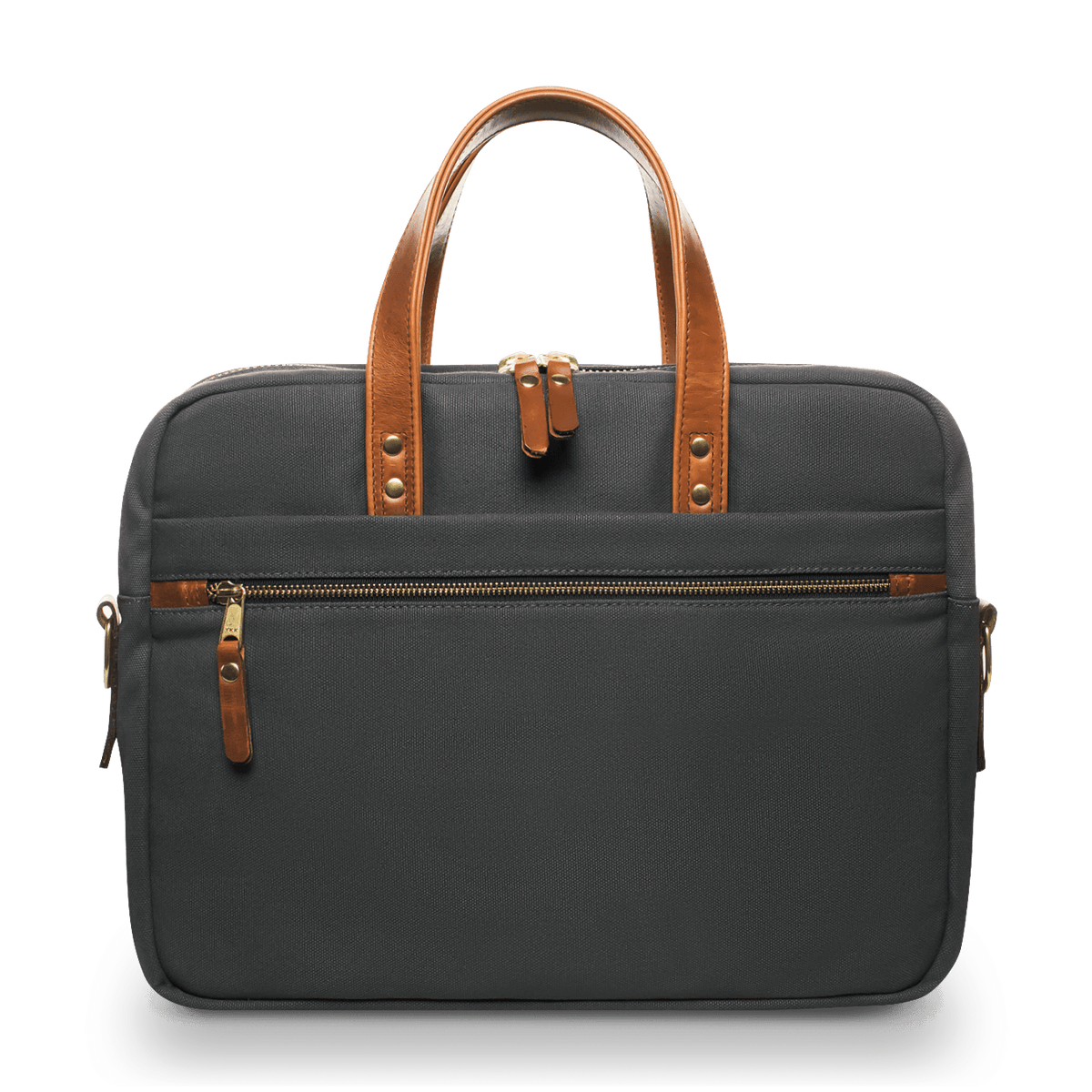 Grey Canvas Leather Heritage Laptop Bag Hudson Sutler
