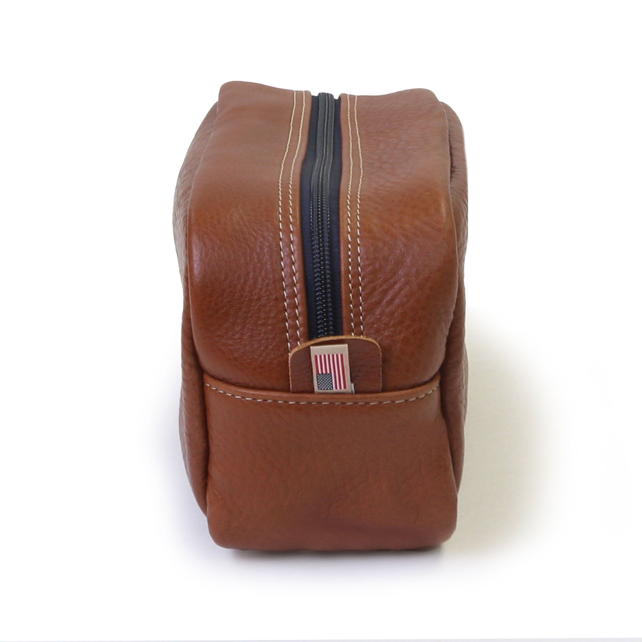 Chestnut Leather Bag – Travel Toiletry Organizer, Classic Leather Carry By Hudson Sutler