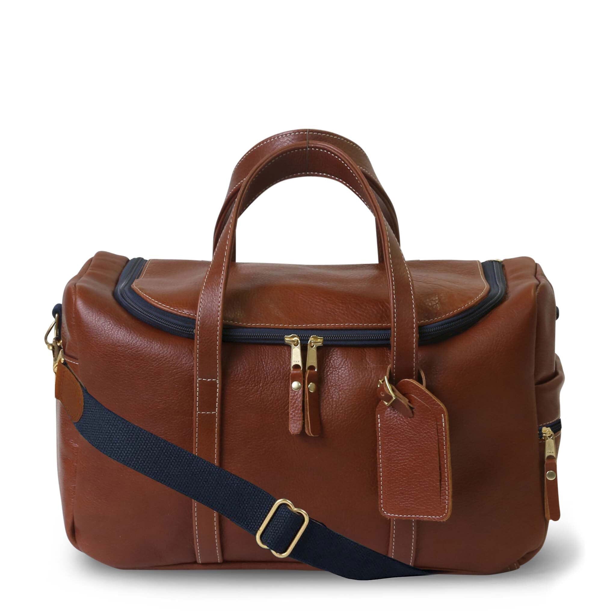 Leather Commuter Bag - Chestnut | Medium Size Travel Bag – Hudson