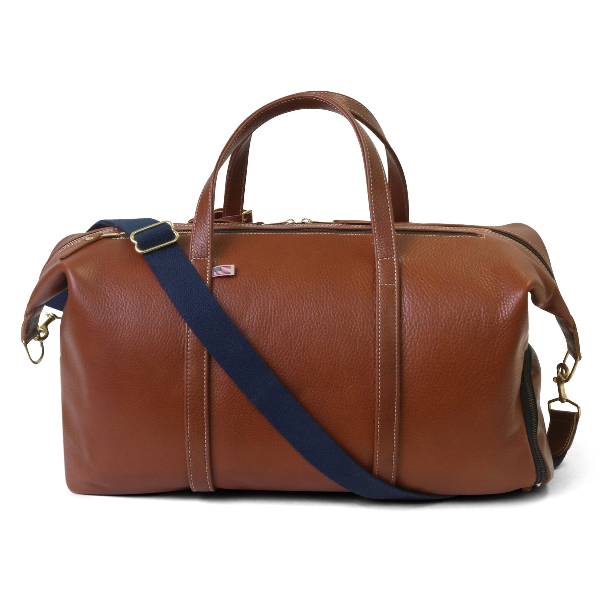 Heritage Leather Weekender Duffel Bag - Chestnut | Hudson Sutler