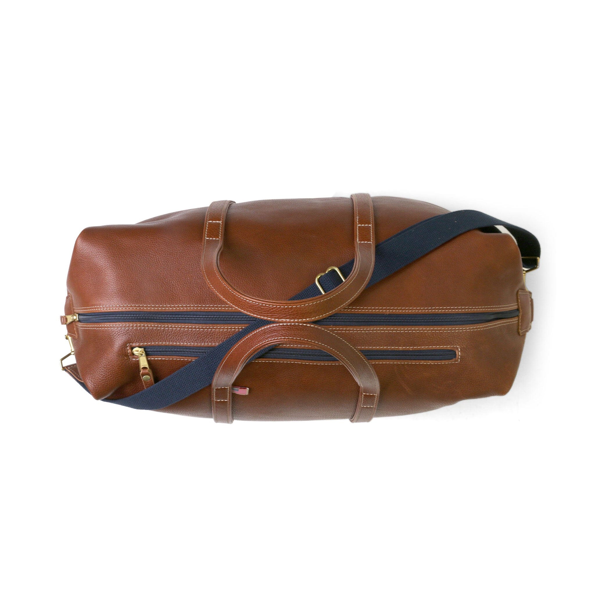 Heritage Leather Weekender Duffel Bag - Chestnut | Hudson Sutler