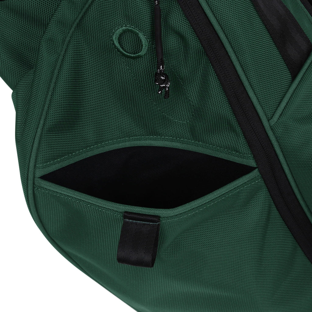 Close-up of Hudson Sutler Looper Golf Bag magnetic pocket showing smooth closure and durable water-resistant finish