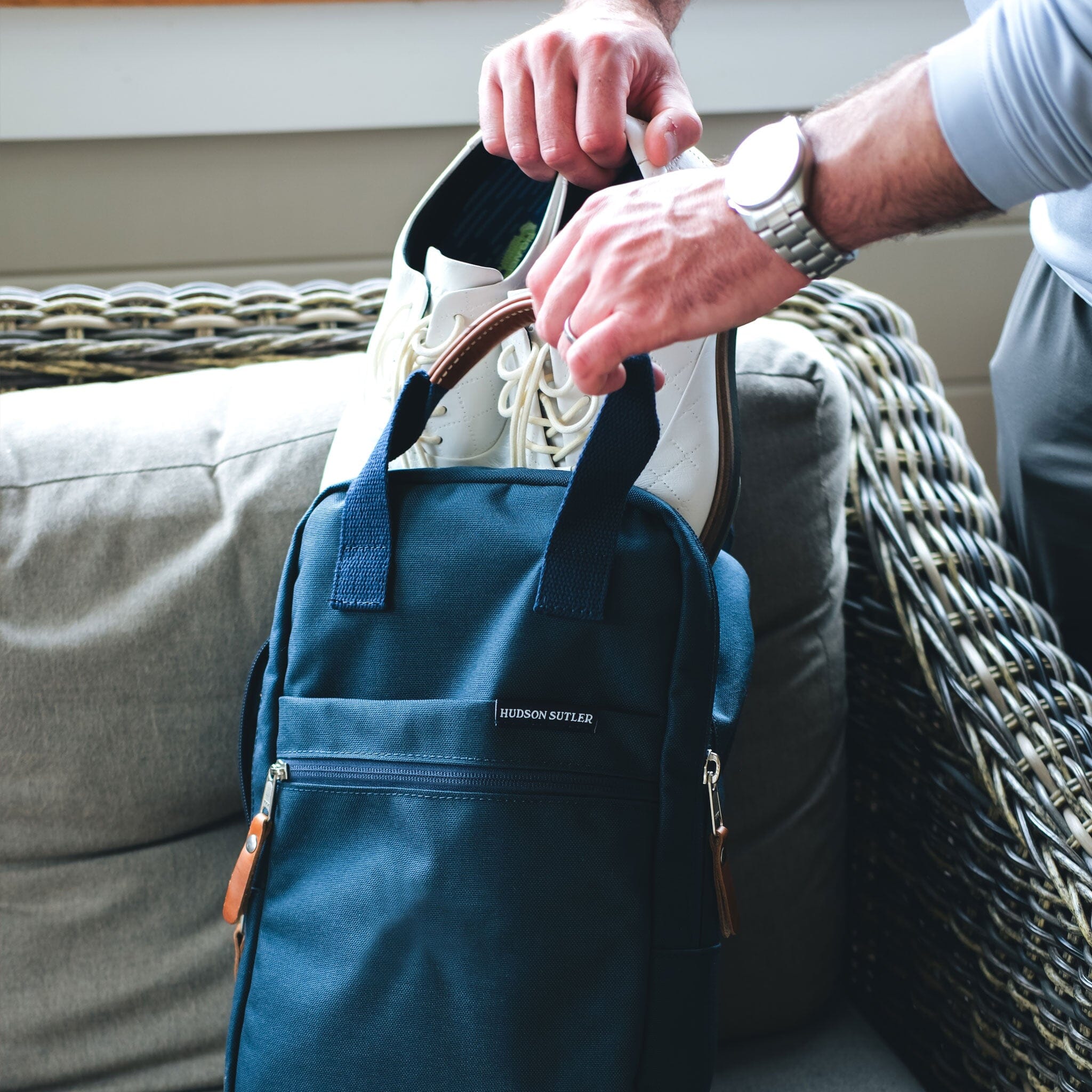 Shoe Bag - Nylon & Leather | Hudson Sutler