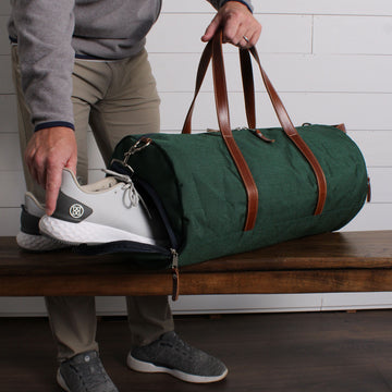Wilmington Duffel with Shoe Compartment - Hunter Green/Whiskey Brown ...